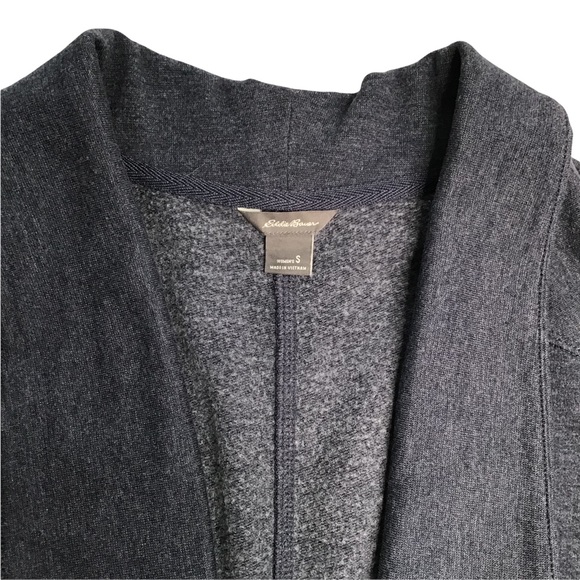 EDDIE BAUER - Open Front Cardigan Sweater Dark Heather Gray - S - Picture 8 of 14
